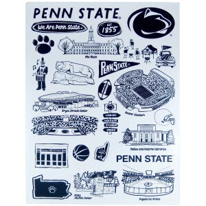 white folder with assorted Penn State graphics all over